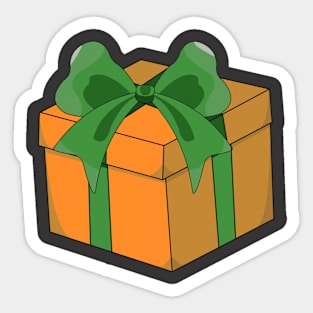 orange gift Sticker